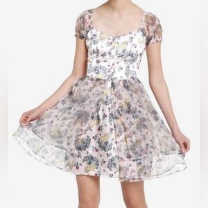 NEW Her Universe Disney Sleeping Beauty Aurora Tiered Floral Dress Sz 3 Plus 3X